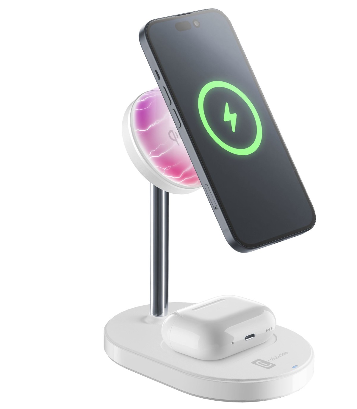 Mag Duo 2-in-1, Qi2 wireless charging station 15W 5W, white